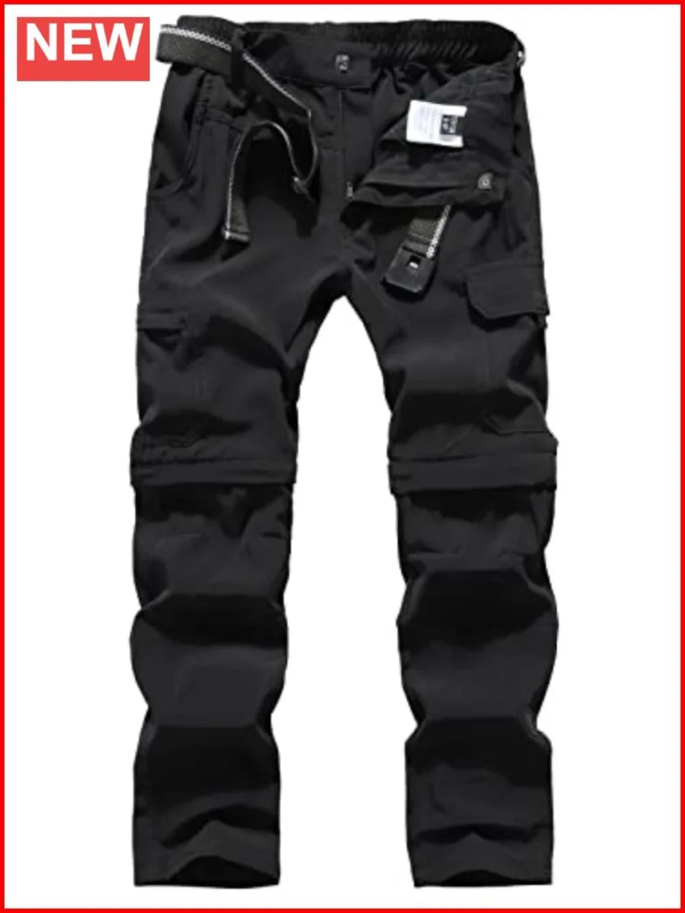 Boys Girls Convertible Zip Off Hiking Cargo Pants Quick Dry Outdoor Trousers